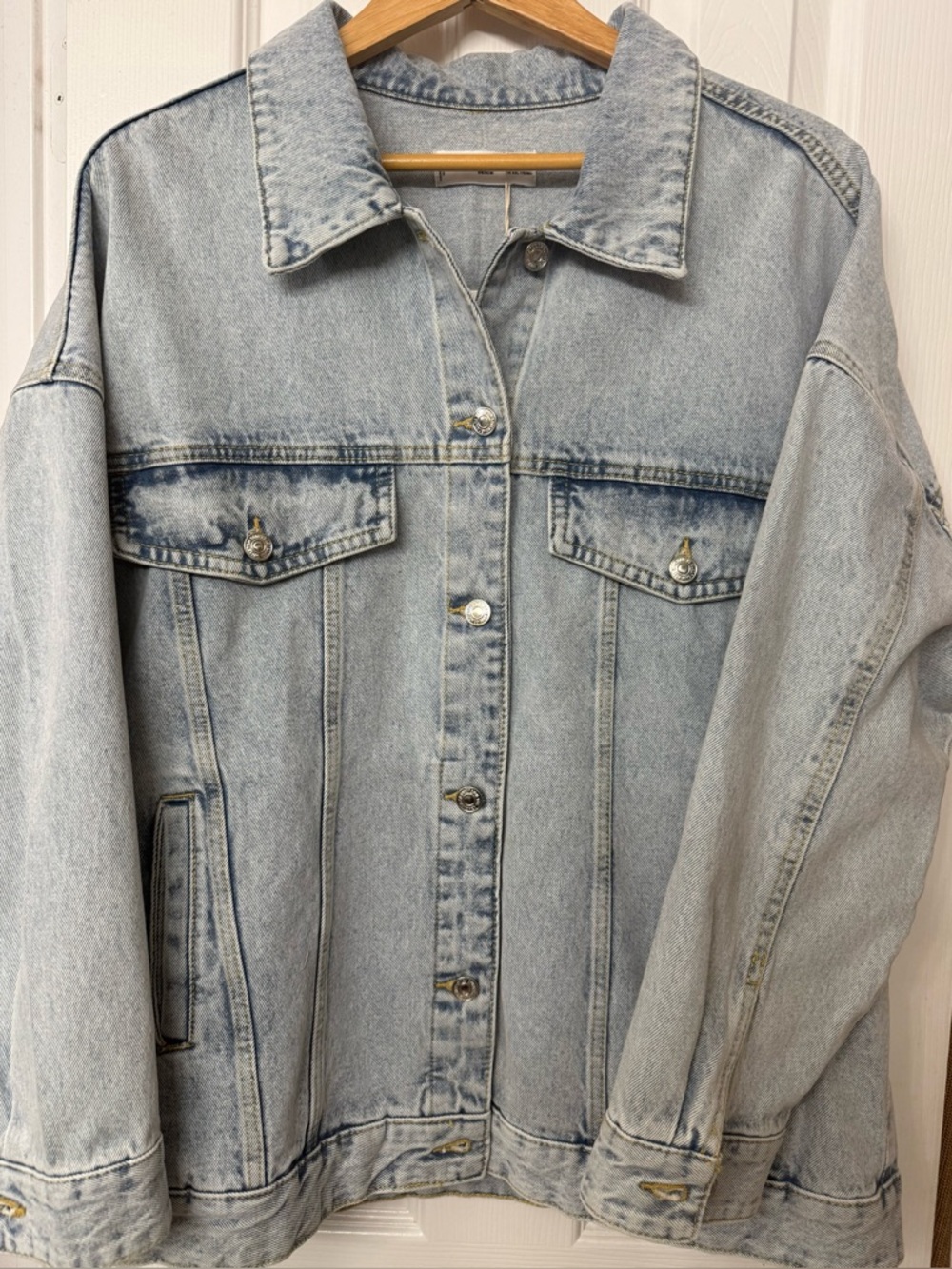 MNG Denim Light Blue Jacket - Classic Button-Up perfect for all year& festivals